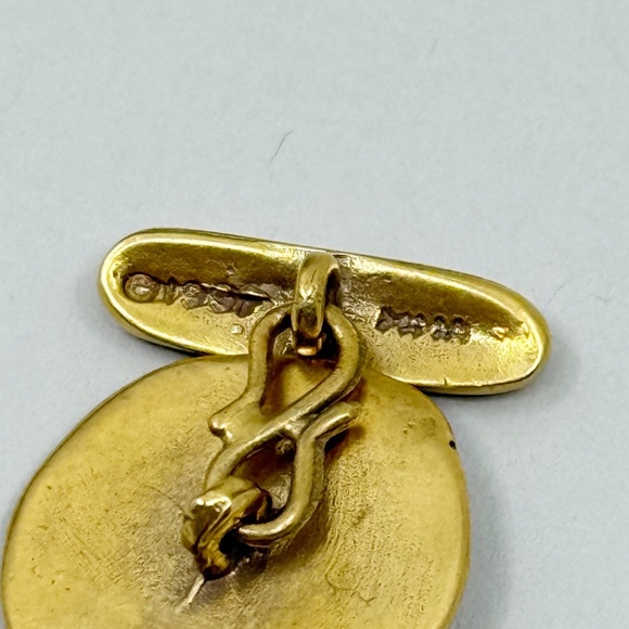 MMA Metropolitan Museum of Art Greek Coin gold tone cufflinks - GM72 - Picture 6 of 6